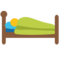 Person in Bed emoji on Google